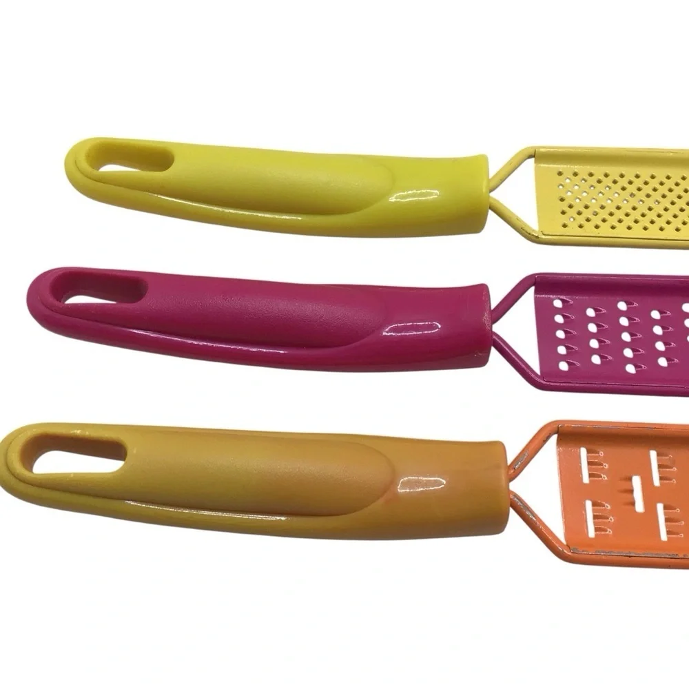 Rare Retro Avon 3pc Colorful Vintage Inspired Stainless Steel Grater Set